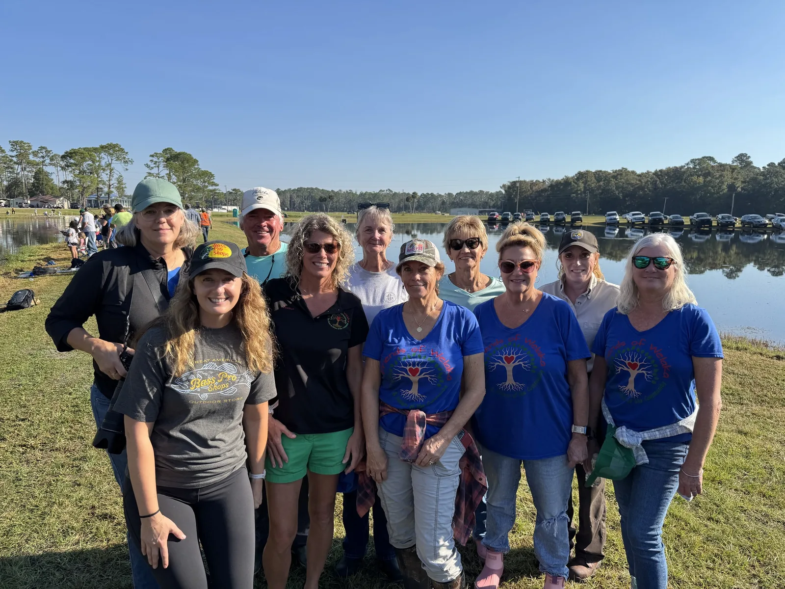 Friends of Welaka volunteers gathered together at a community event
